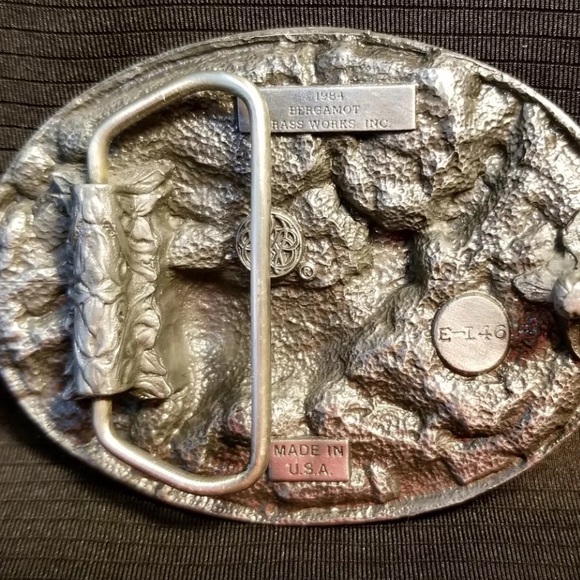 vintage Pewter belt buckle made by Bergamot Brass Works in 1984. - Picture 8 of 8